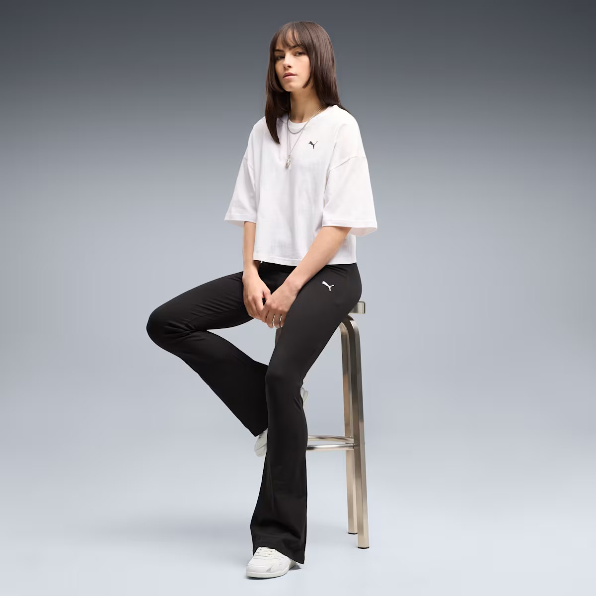 ESS HIGH-WAIST FLARED LEGGINGS W CHOCOLATE-FONDUE