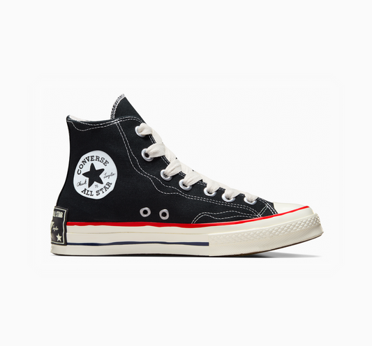 CHUCK 70 HI BLACK/WHITE/RED