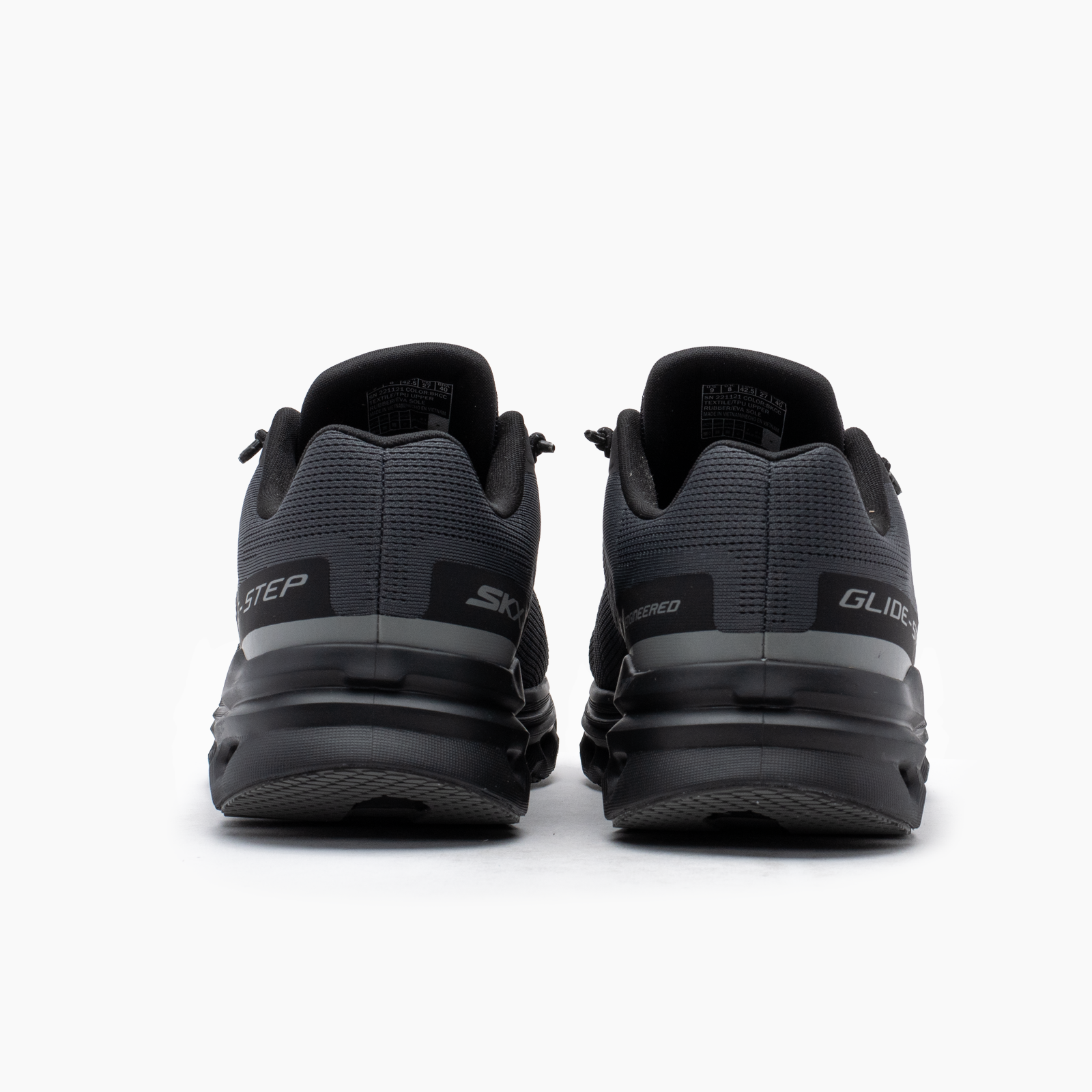 GO RUN GLIDE-STEP ARCH FIT BLACK/CHARCOAL