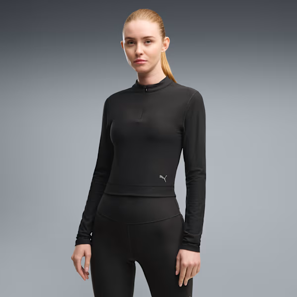 CLOUDSPUN ZIP LS W BLACK