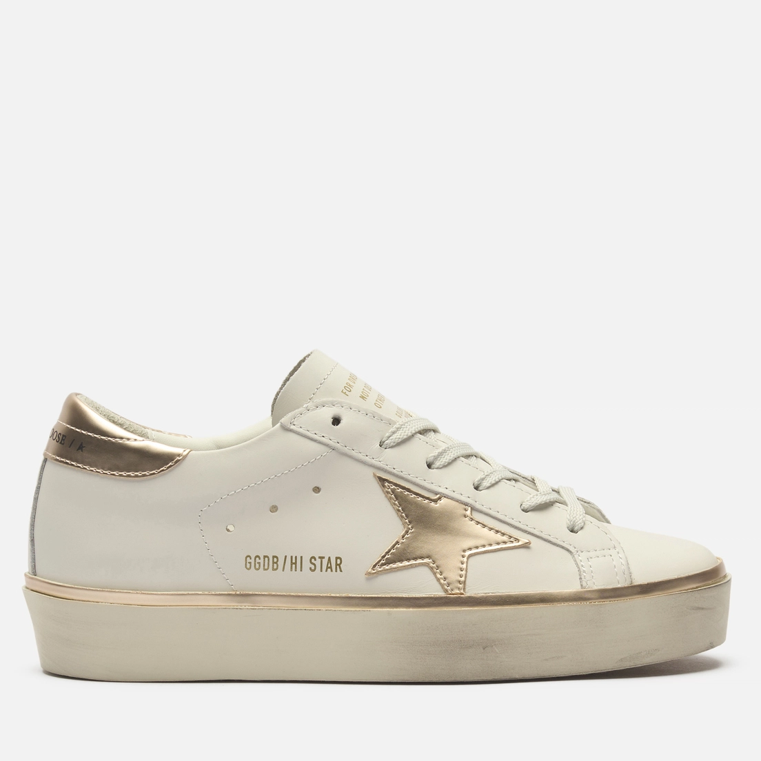 HI STAR CLASSIC WHITE/TAUPE MUJER