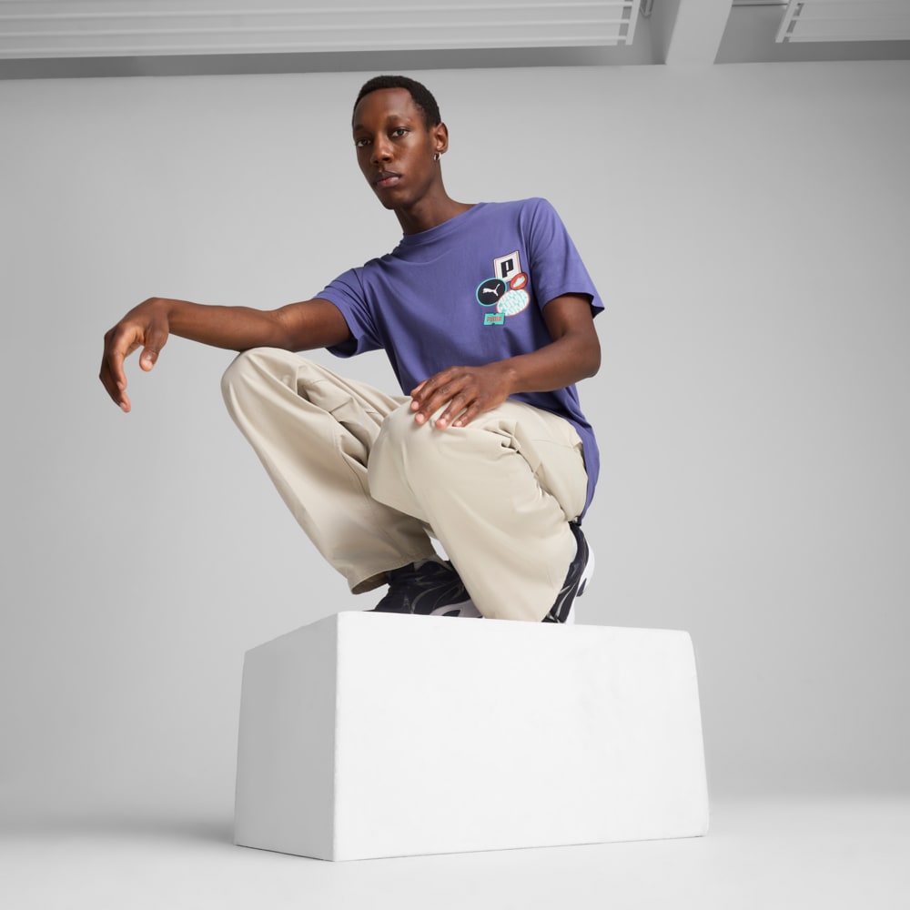 PUMA GRAPHICS ICON TEE BLUE/CRYSTAL