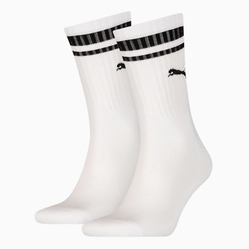 PUMA CREW HERITAGE STRIPE 2P UNISEX  WHT