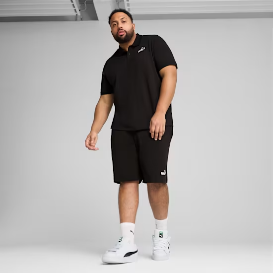 ESS NO. 1 LOGO PIQUE POLO BLACK