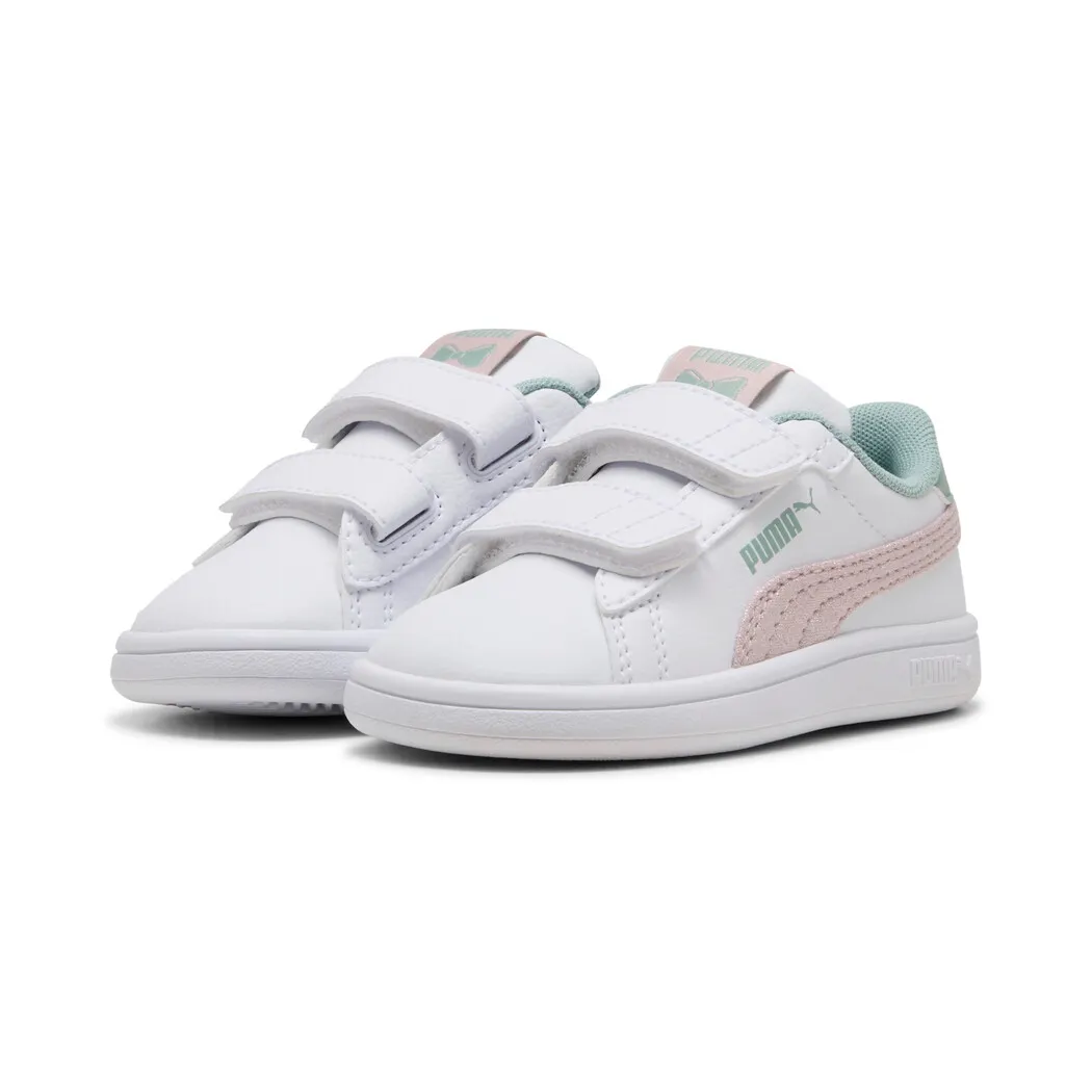PUMA SMASH 3.0 GIRLY V INF WHITE/MAUVE MIST NIÑA INFANTE