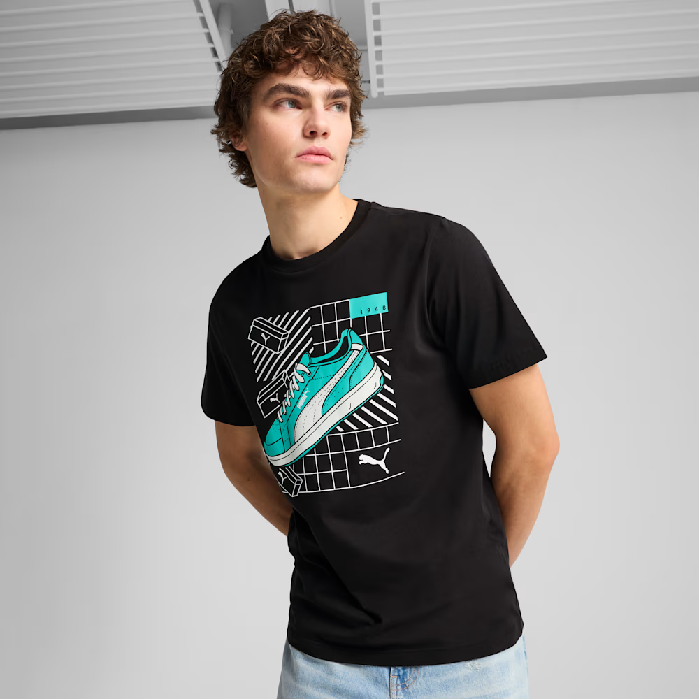PUMA GRAPHICS SNEAKER TEE BLACK