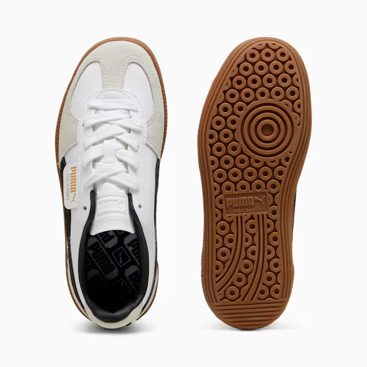 PUMA PALERMO LEATHER JR  WHT/BLK