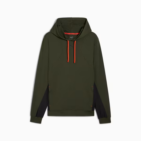 PUMA FIT CLOUDSPUN EVRYDY HOODIE DARK-OLIVE/BLACK