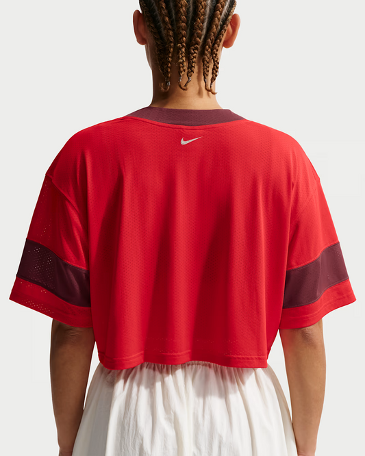W NSW CROP JERSEY RED/WHITE