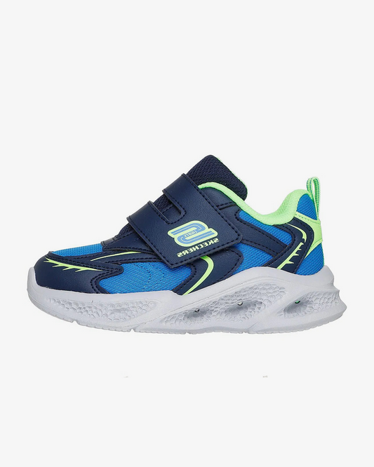 SKECHERS METEOR-LIGHTS-GLOW NAVY/LIME