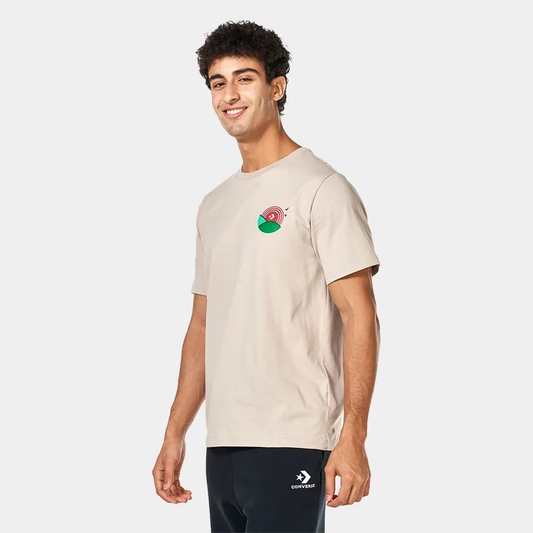 LEAT T-SHIRT BEIGE