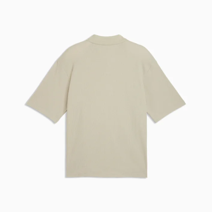 WARDROBE ESS BOXY WAFFLE POLO GRAY