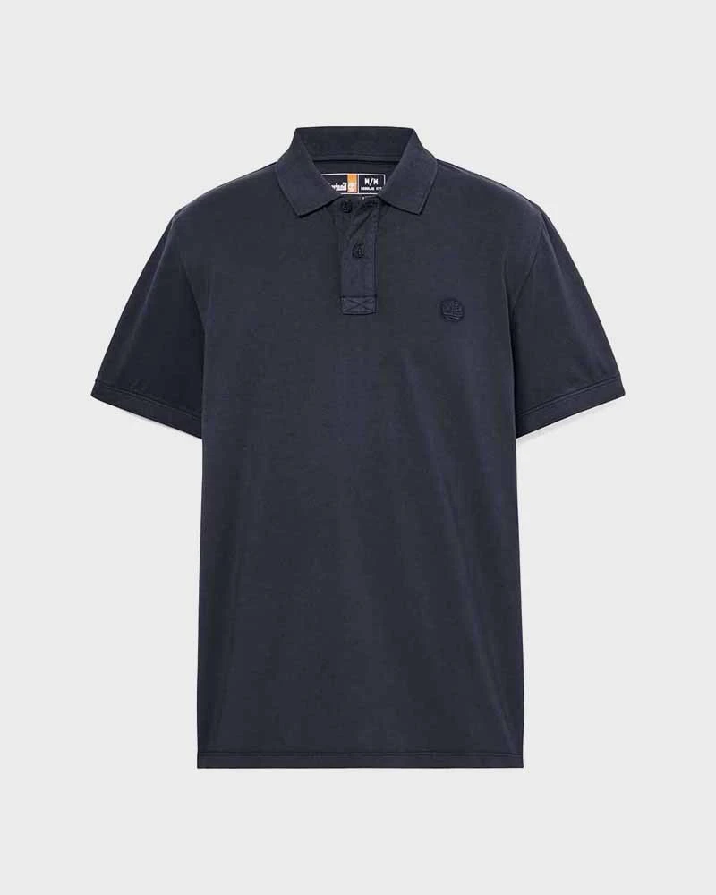 WASHED SHORT SLEEVE POLO DARK SAPPHIRE