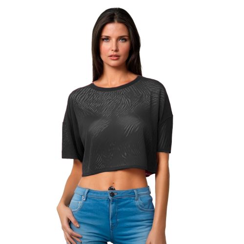 BLUSA MESH NEGRA