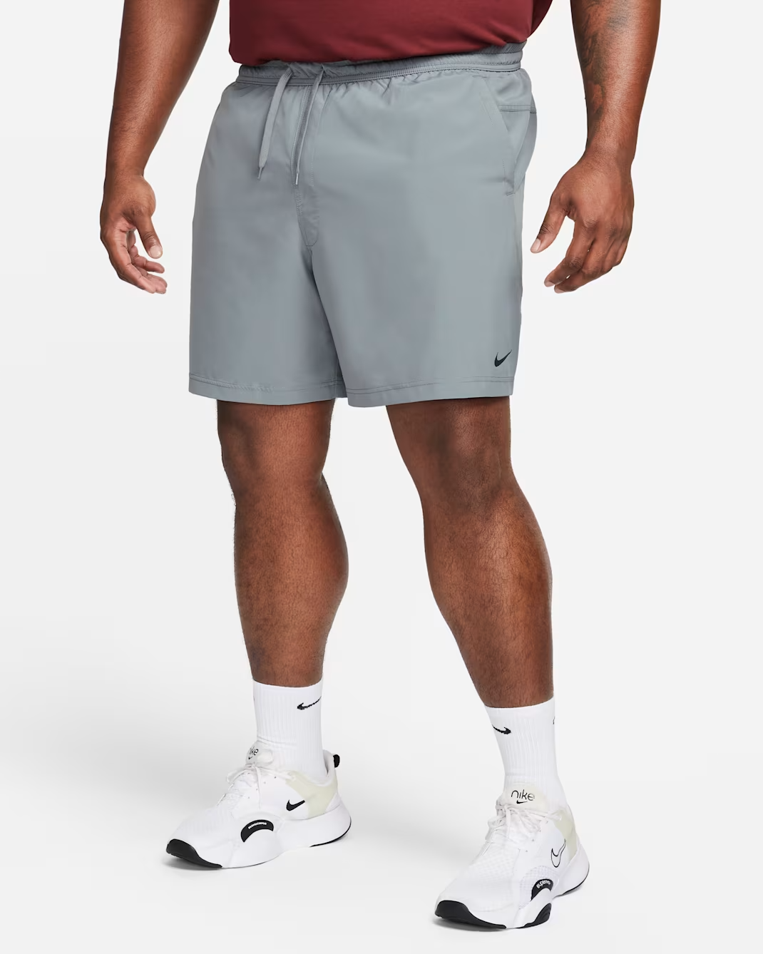 M NK DF FORM 7IN UL SHORT - SMOKE GREY/(BLACK)