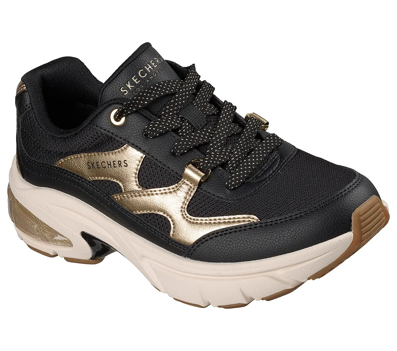STREET WOMENS SKECHERS SHADOW BLACK/GOLD