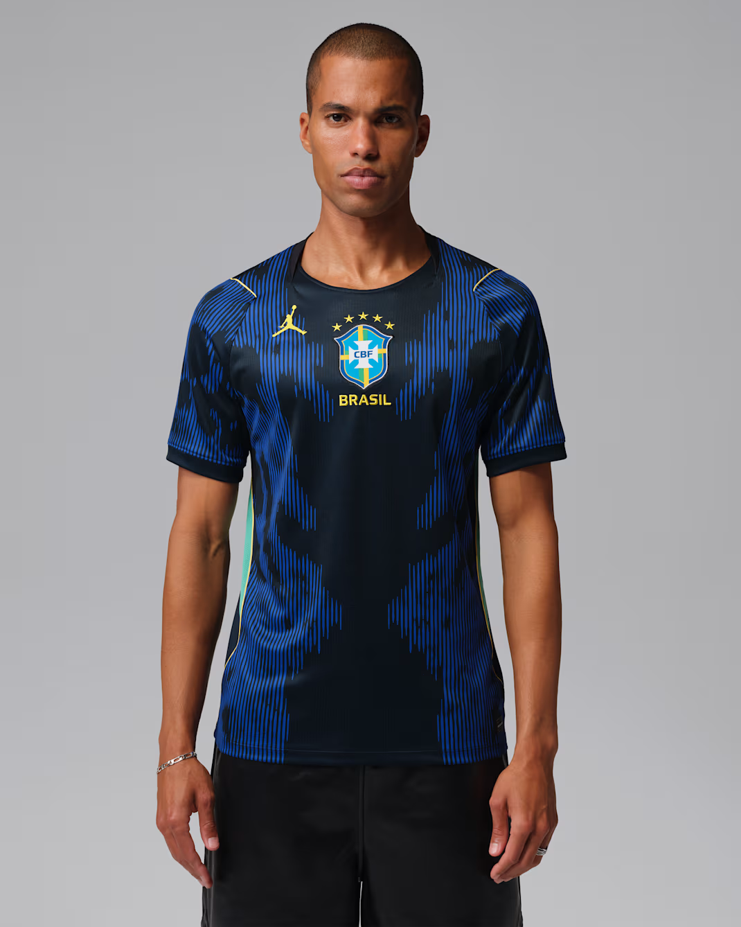CAMISETA  JORDAN DRI-FIT BRASIL VISITANTE 2026 STADIUM NAVY/YELLOW/BLK