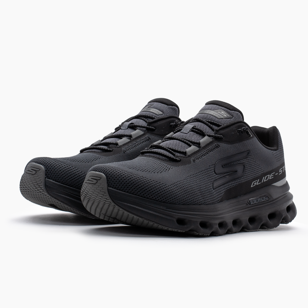 GO RUN GLIDE-STEP ARCH FIT BLACK/CHARCOAL