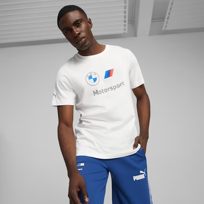 PUMA BMW MMS ESS LOGO TEE WHITE