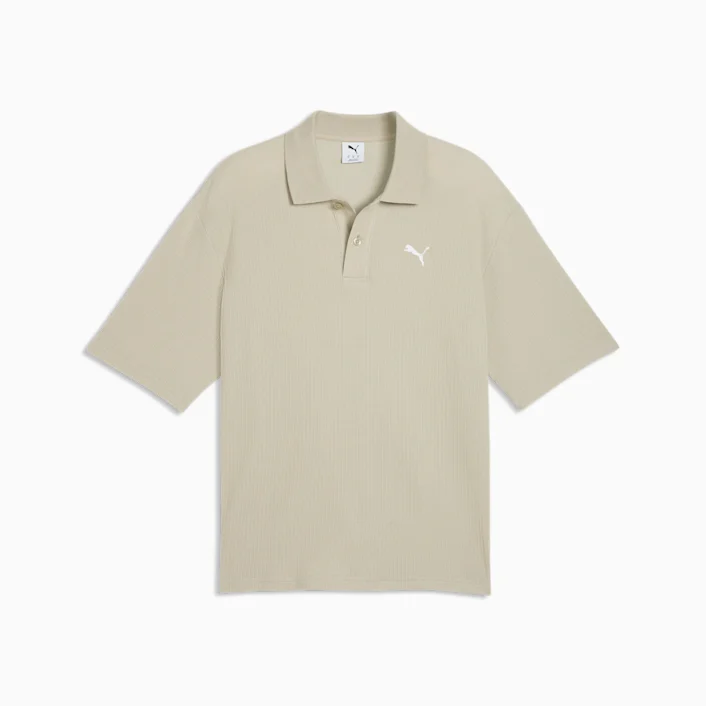 WARDROBE ESS BOXY WAFFLE POLO GRAY