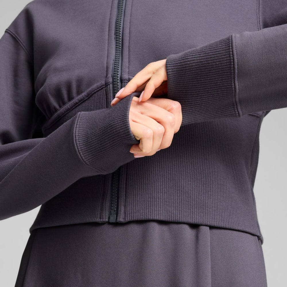 PUMA DARE TO CROPPED HOODIE GREY