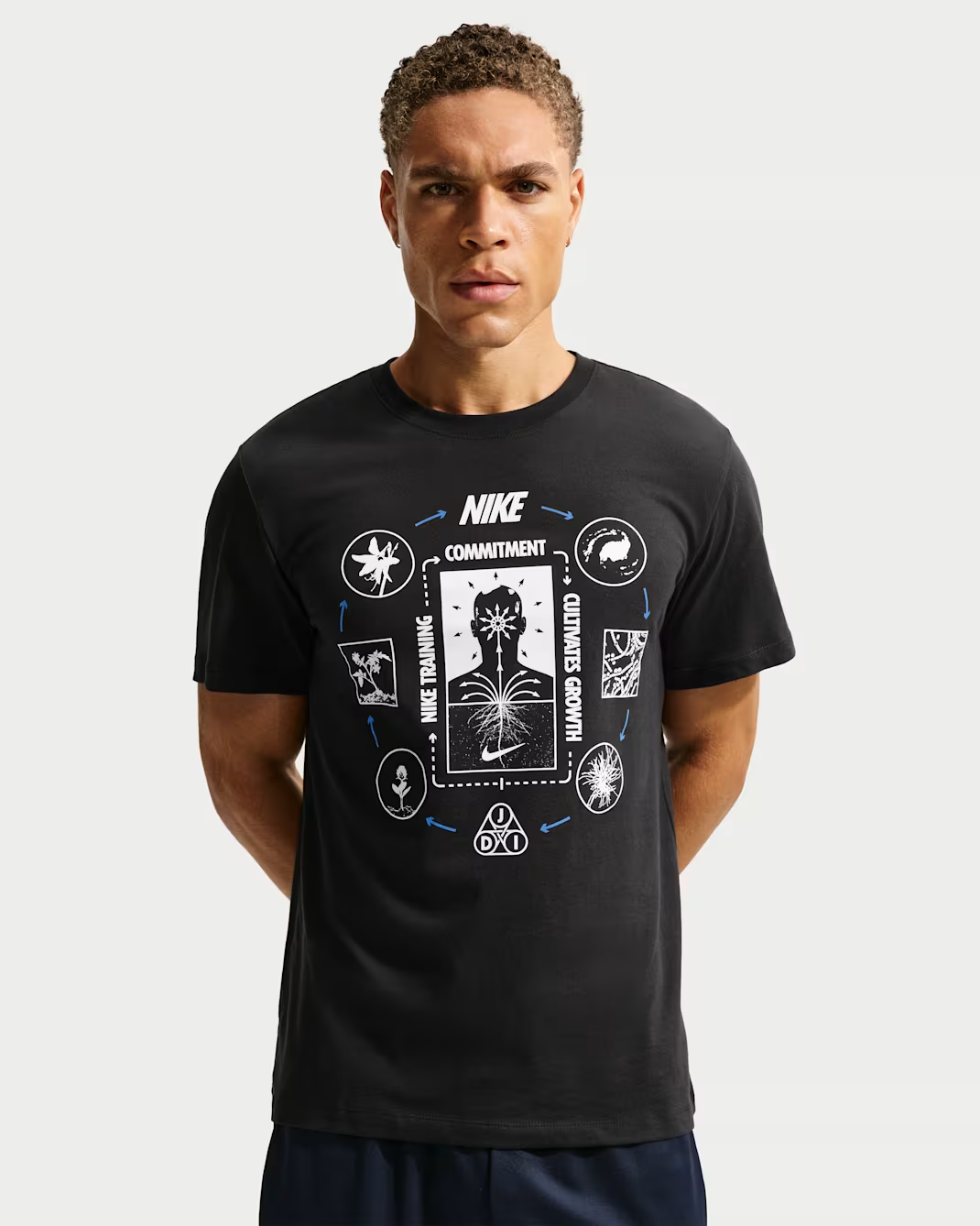 M NK TEE STD TRAIN MIND - BLACK