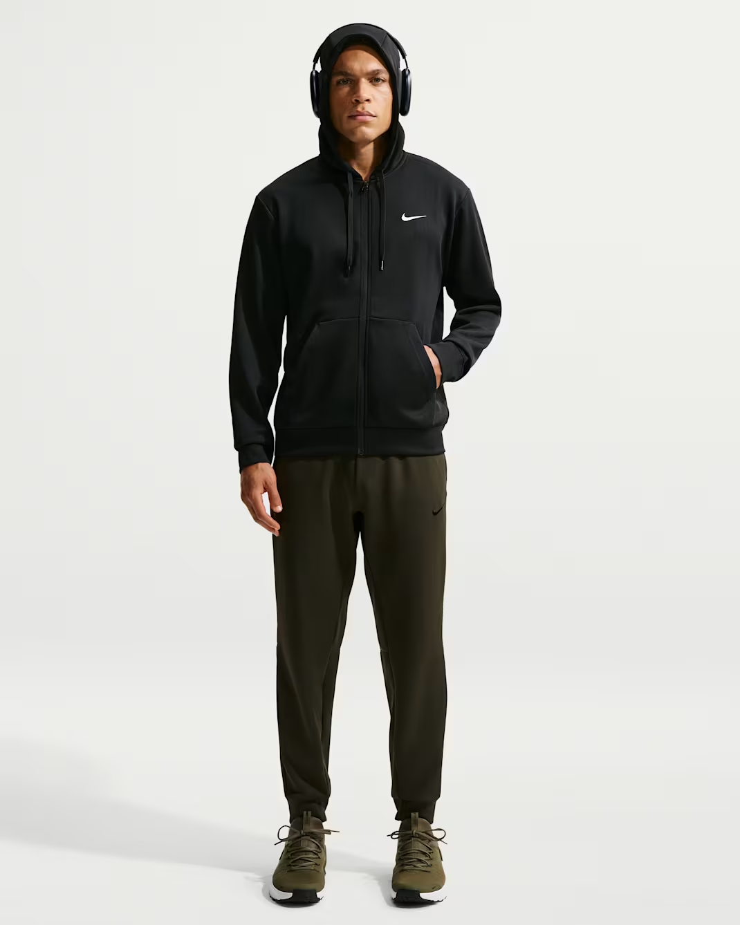 NIKE SUDADERA DRI-FIT HYVERSE FULL-ZIP (BLACK/WHITE) HOMBRE