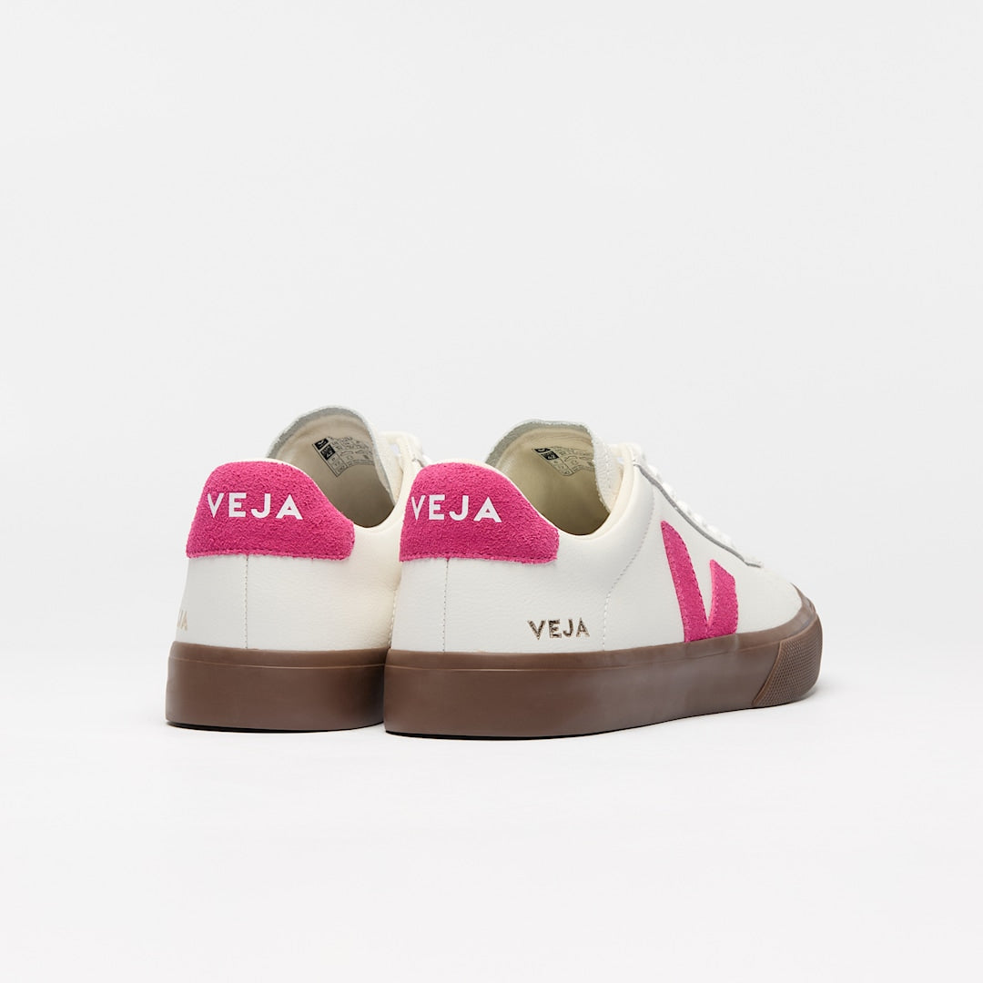 VEJA CAMPO LEATHER WHITE/PINK/BARK