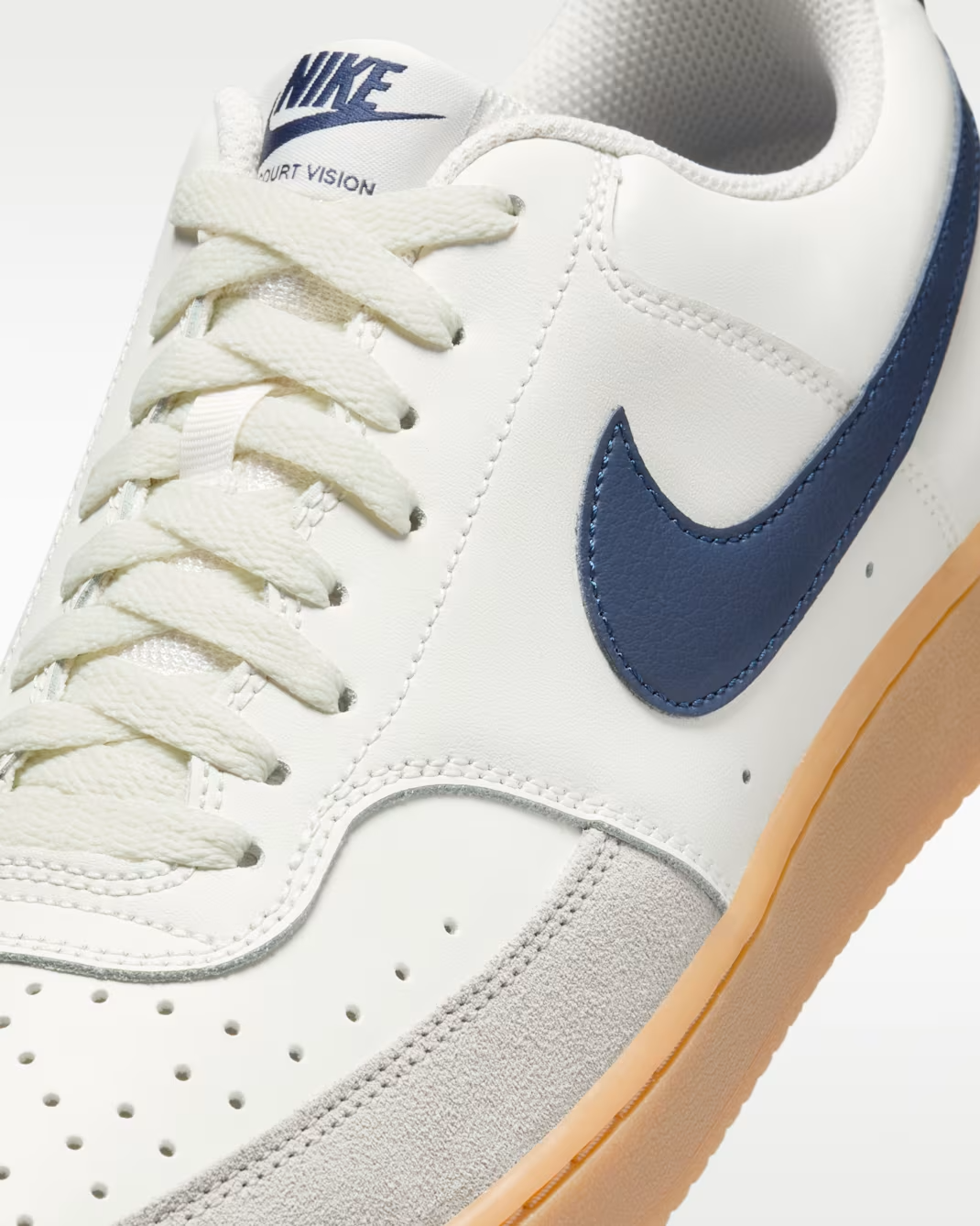 NIKE COURT VISION LO CREAM/GREY/NAVY