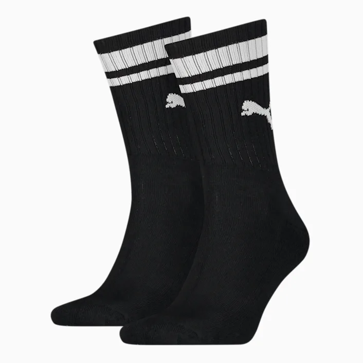 PUMA CREW HERITAGE STRIPE 2P UNISEX BLK