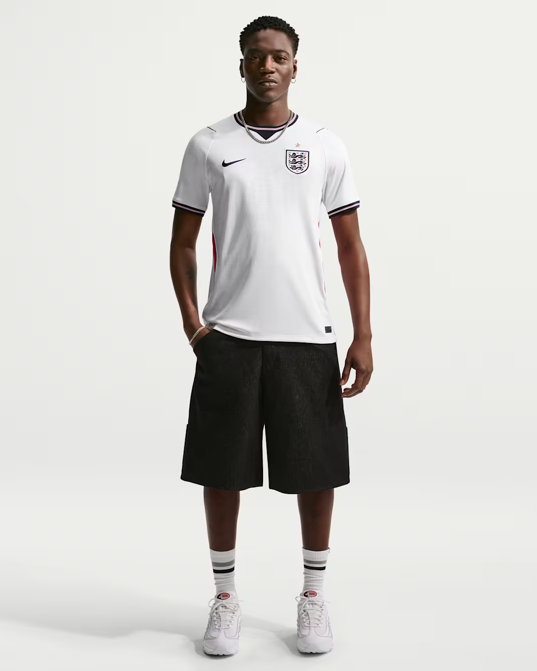 CAMISETA NIKE DRI-FIT INGLATERRA LOCAL 2026 STADIUM WHITE/NAVI