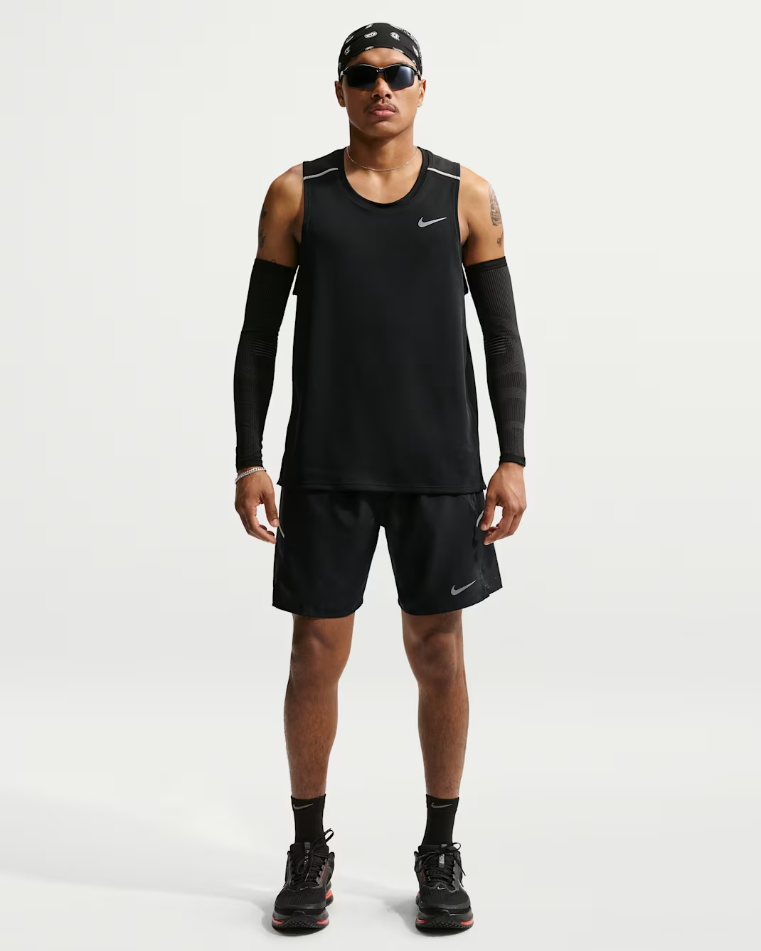 NIKE SHORTS DRI-FIT MILER 7" BRIEF-LINED (BLACK) HOMBRE