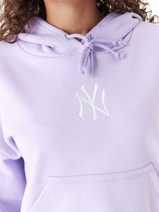 CROP HOODY YANKEES MLB PURPLE/BLACK