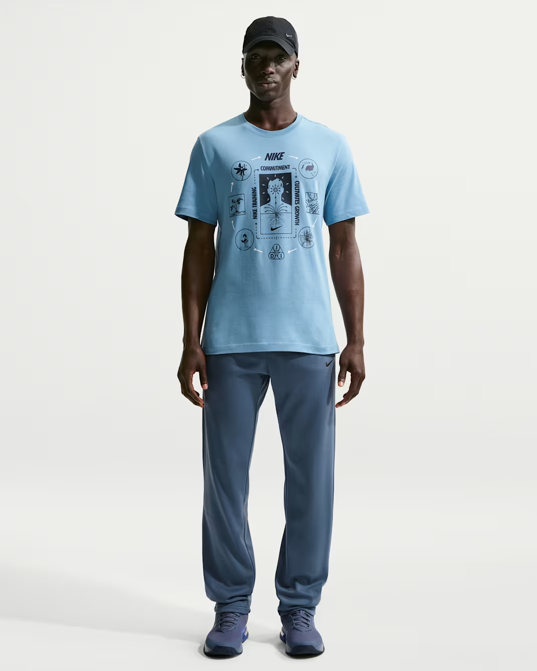 M NK TEE STD TRAIN MIND - WORK BLUE