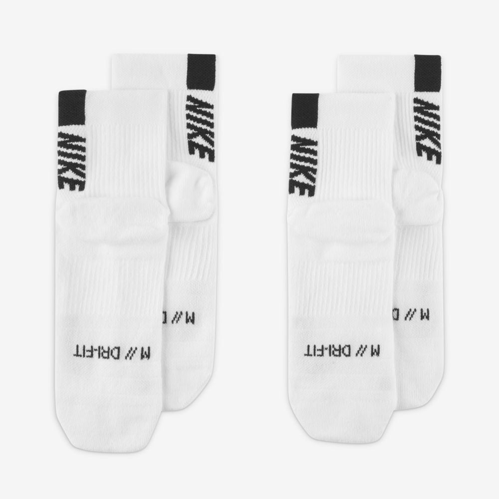 Nike Multiplier Running 2-Pack WHT/BLK