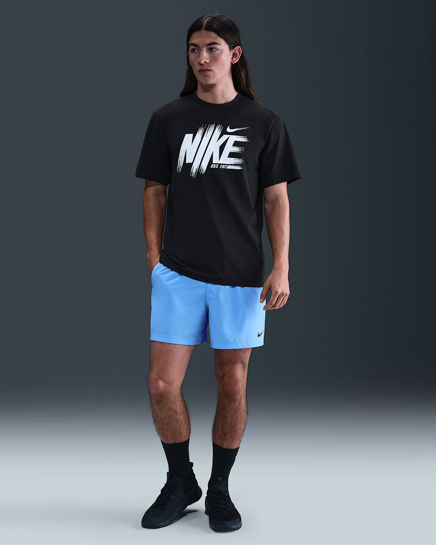 M NK DF UV HYVERSE SS GFX BLACK/WHITE