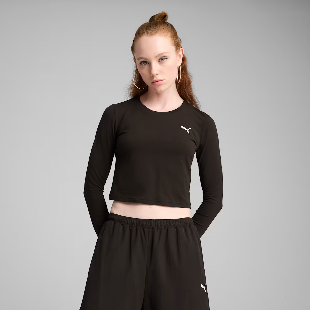 WARDROBE ESS LONGSLEEVE BABY TEE BLACK