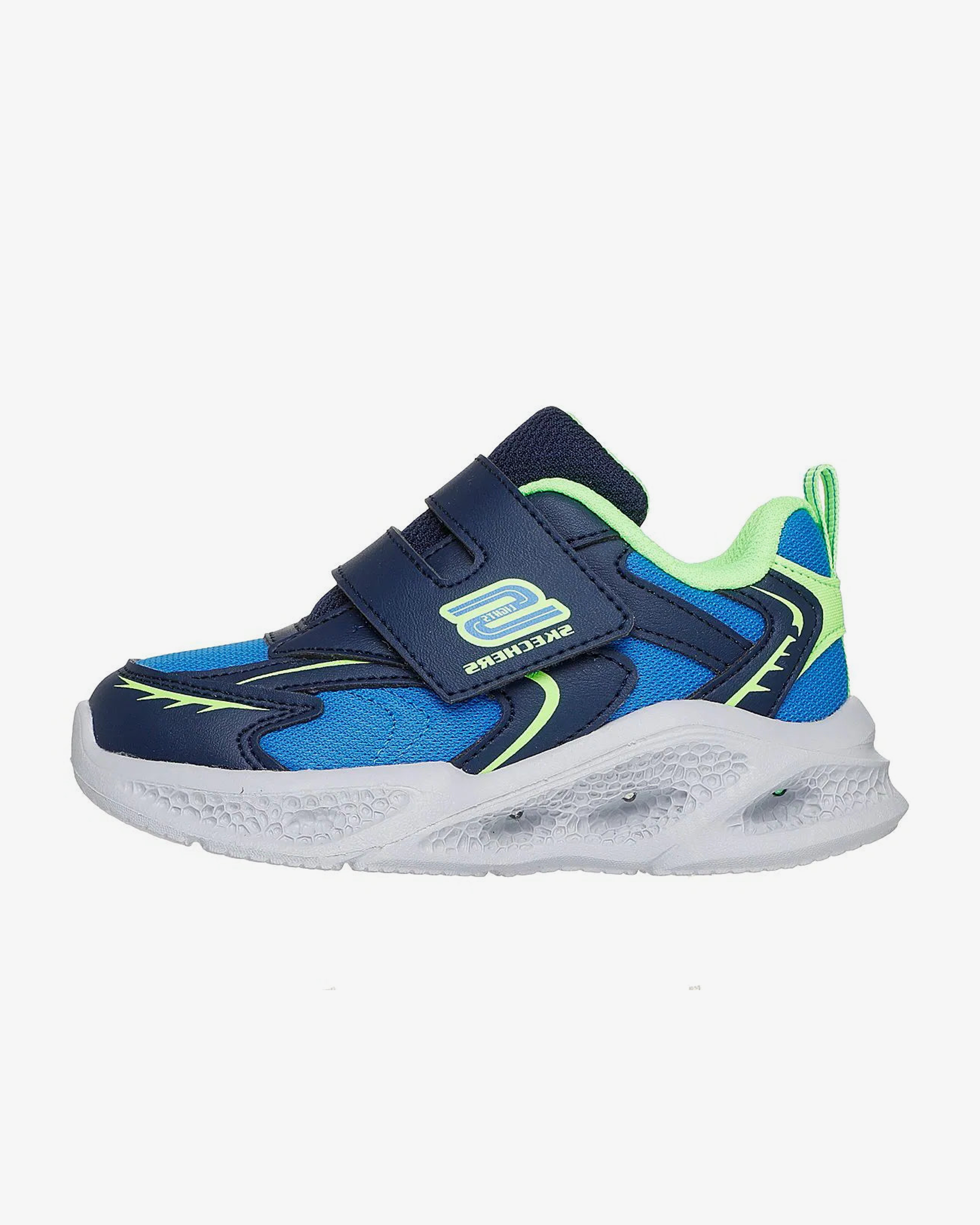 SKECHERS METEOR-LIGHTS-GLOW NAVY/LIME