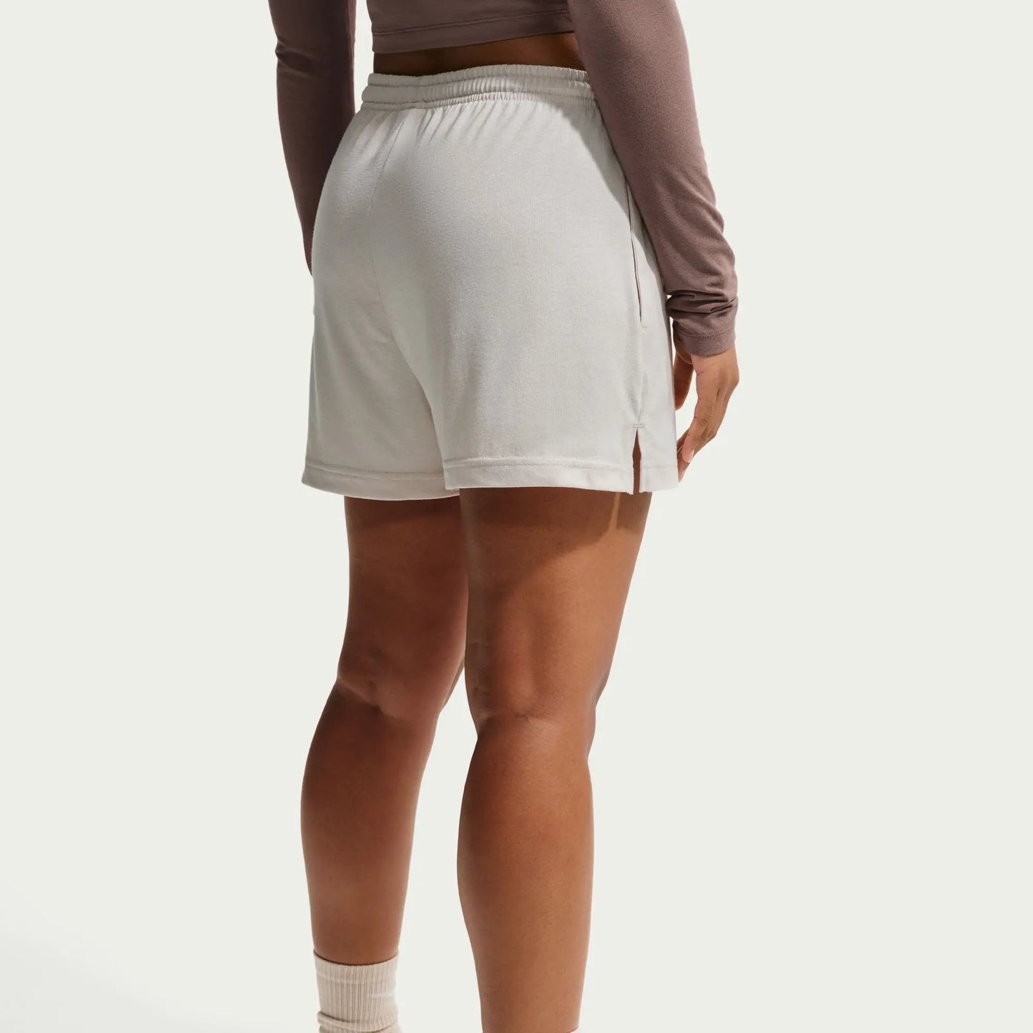 W NSW CHILL KNIT LTWT SHORT BEIGE