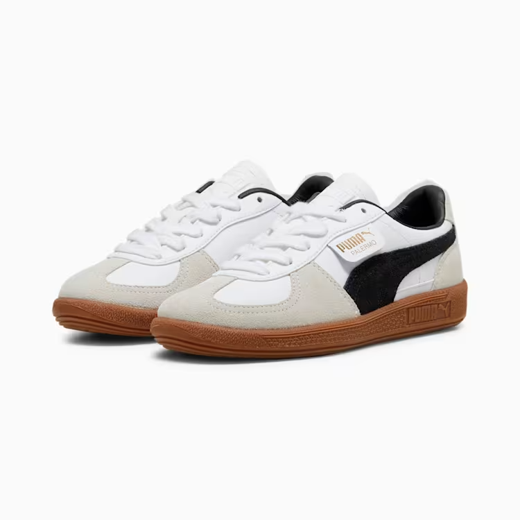 PUMA PALERMO LEATHER JR  WHT/BLK