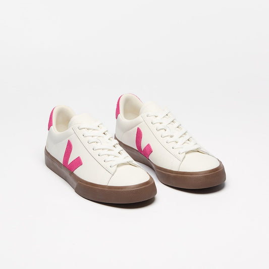 VEJA CAMPO LEATHER WHITE/PINK/BARK
