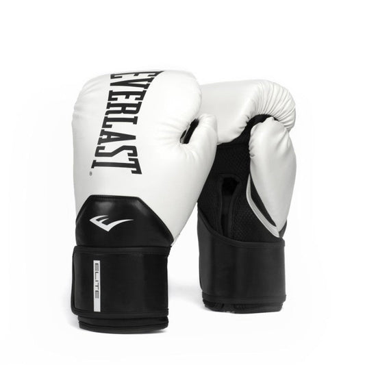 GUANTE BOXEO EVERLAST ELITE WHITE/BLACK P00003275 # 10OZ