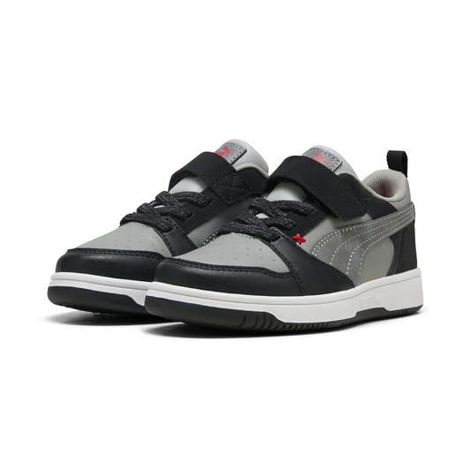 PUMA REBOUND V6 LO MID 90S AC+ PS BLACK/GREY NIÑO PRE-ESCOLAR