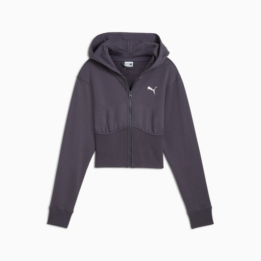DARE TO CROPPED HOODIE GREY