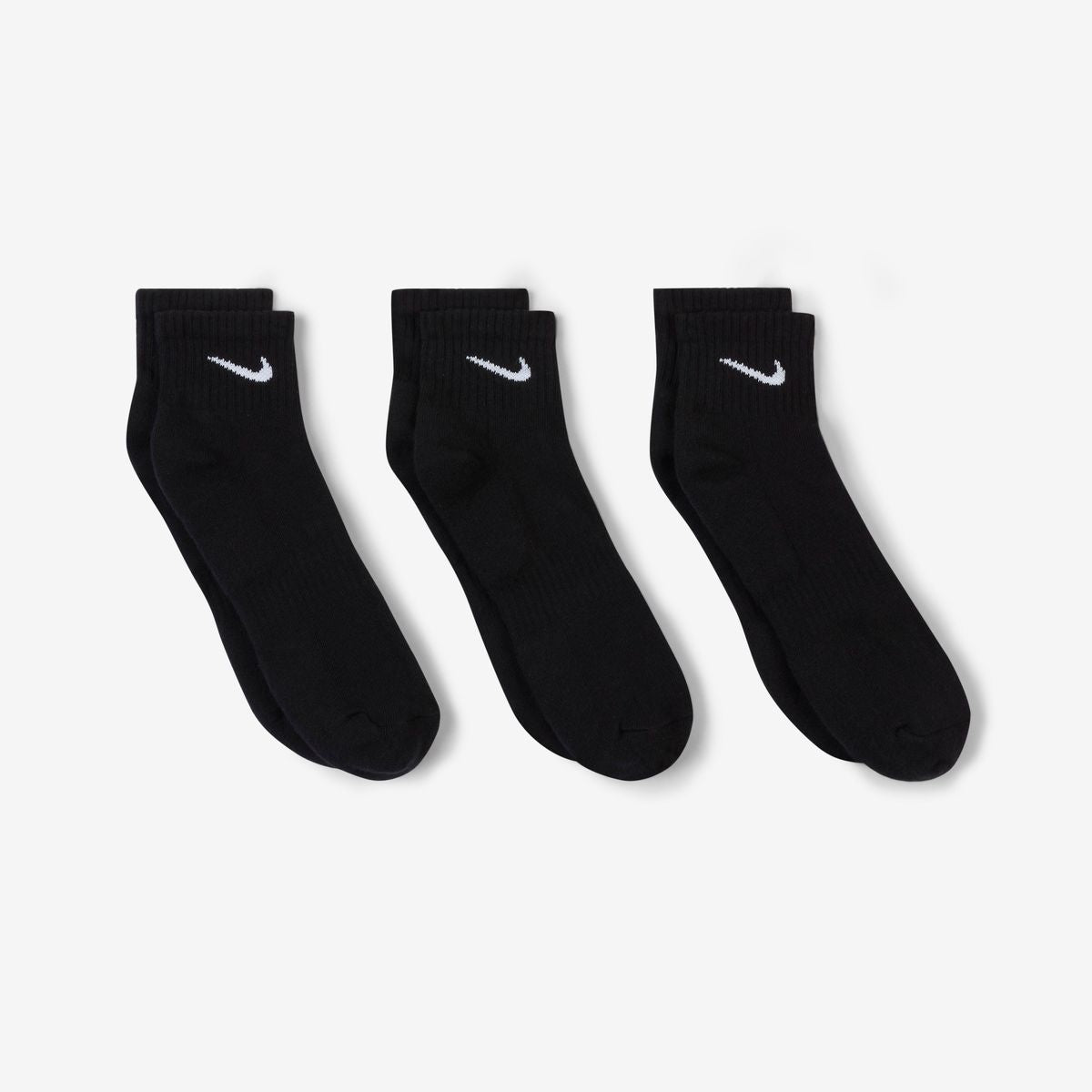 EVERYDAY PLUS LTWT FOOT 3PR BLK/WHT SX7667-010 # L