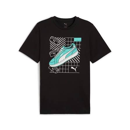 PUMA GRAPHICS SNEAKER TEE BLACK HOMBRE