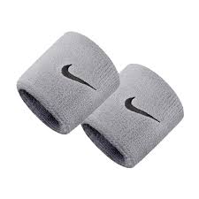 NIKE SWOOSH WRISTBANDS 2 PK GREY