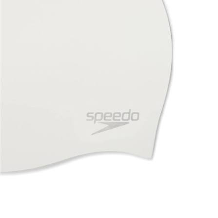 SPEEDO GORRO DE NATACIÓN PLAIN MOULDED SILICONE (WHITE) UNISEX