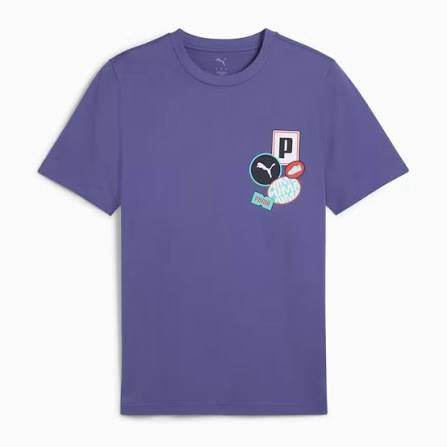 PUMA GRAPHICS ICON TEE BLUE/CRYSTAL HOMBRE