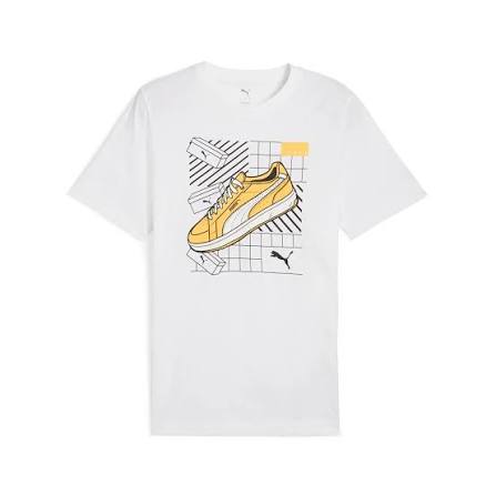 PUMA GRAPHICS SNEAKER TEE WHITE HOMBRE